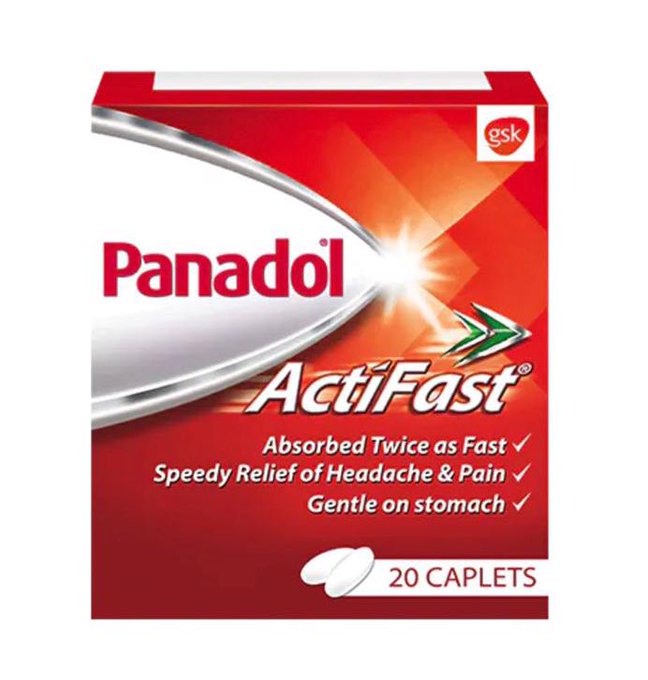 jenis-jenis panadol termasuklah panadol actifast
