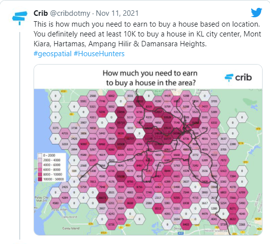 anda boleh beli rumah di lembah klang berdasarkan data yang dikongsikan oleh crib.my
