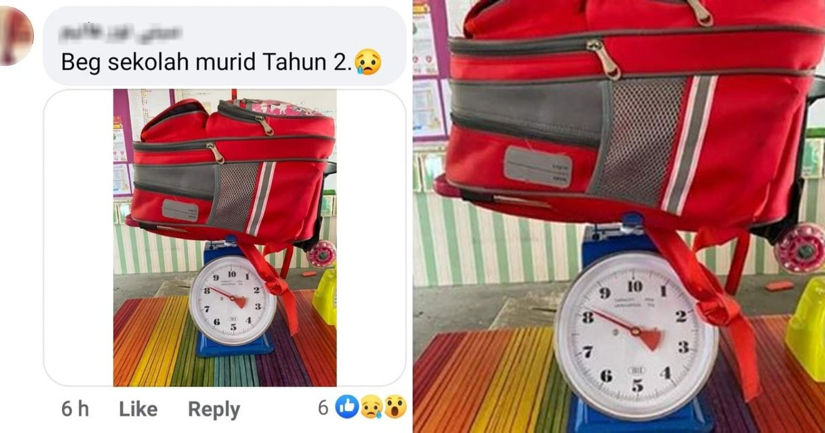 isu beg sekolah berat menjadi tular di kalangan netizen 