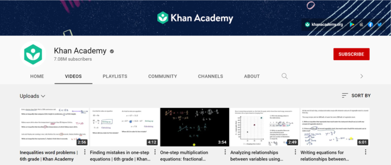 saluran youtube khan academy