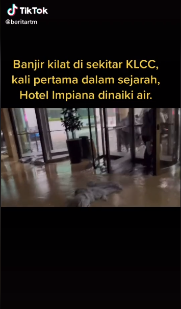 banjir kilat di hotel impiana